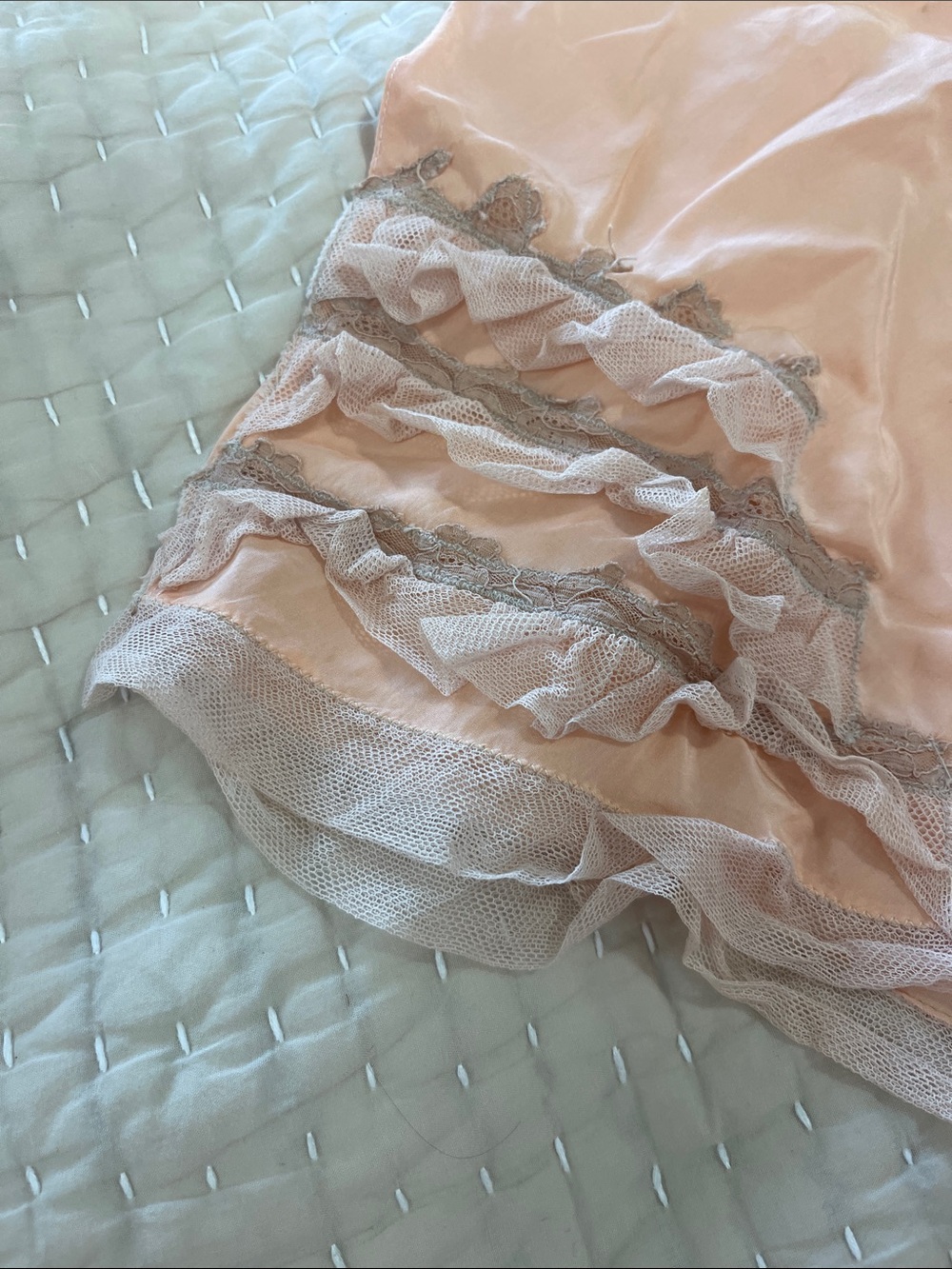 Peach Ruffle Trim Sleep Shorts - Women Intimates - Picture 4 of 4
